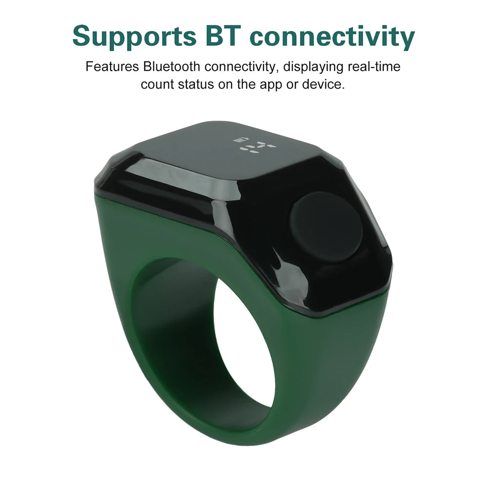 Smart App Ring Counter DC5V Portable Digital Display Bluetooth Counting Ring Time Reminder Wearable Prayer Bead Counter