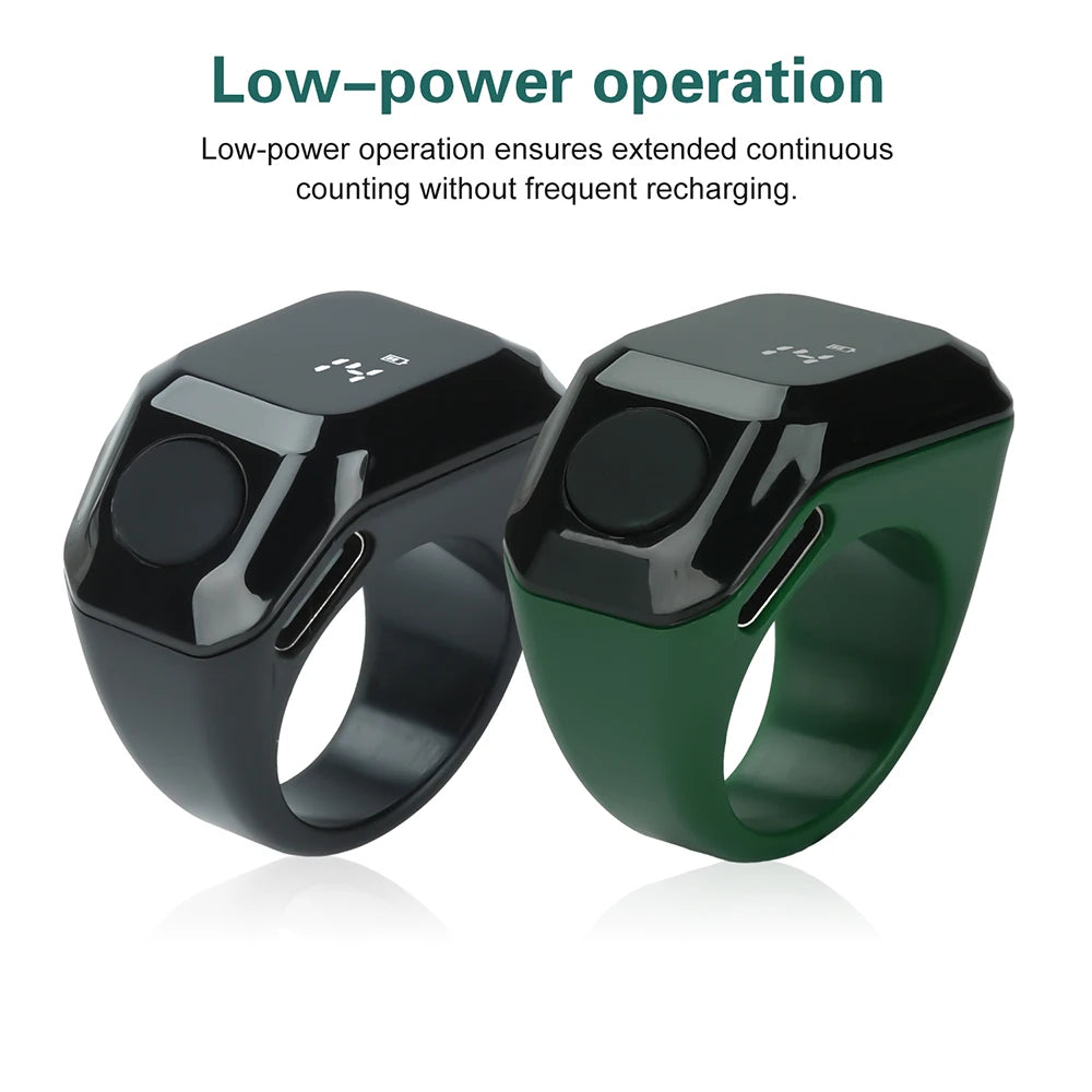 Smart App Ring Counter DC5V Portable Digital Display Bluetooth Counting Ring Time Reminder Wearable Prayer Bead Counter