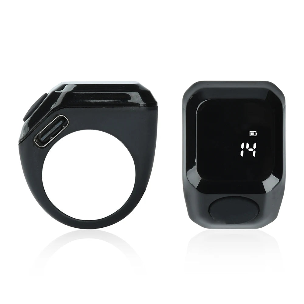 Smart App Ring Counter DC5V Portable Digital Display Bluetooth Counting Ring Time Reminder Wearable Prayer Bead Counter