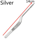 Stainless Steel Kitchen & Bar Tweezer Food Tongs Kitchen Cooking Medical Tweezer Copper/Gold/Black Plated Bar Tool