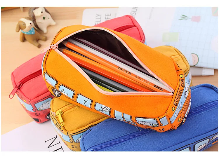 1 Pcs Colors Large Capacity Pencil Case Kawaii Pencilcase School Pen Case Supplies Pencil Bag School Box Pencils Pouch Stationer