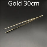 Stainless Steel Kitchen & Bar Tweezer Food Tongs Kitchen Cooking Medical Tweezer Copper/Gold/Black Plated Bar Tool