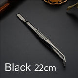 Stainless Steel Kitchen & Bar Tweezer Food Tongs Kitchen Cooking Medical Tweezer Copper/Gold/Black Plated Bar Tool