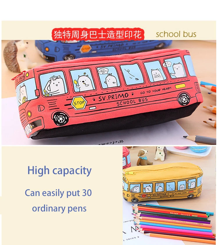 1 Pcs Colors Large Capacity Pencil Case Kawaii Pencilcase School Pen Case Supplies Pencil Bag School Box Pencils Pouch Stationer
