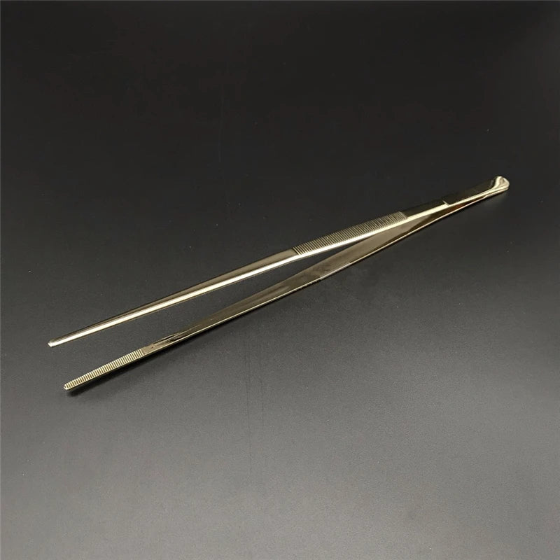 Stainless Steel Kitchen & Bar Tweezer Food Tongs Kitchen Cooking Medical Tweezer Copper/Gold/Black Plated Bar Tool