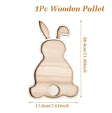 Easter Bunny Egg Wooden Tray Food Plate Fruit Serving Bread Display Wooden Spring Decor Kids Child Cake Decor Easter Supplies
