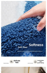 Sea Wave Plush Bath Mats Super Soft and Comfortable Water Absorbing Foot Mat Home Bedroom Decoration Bedside Rug Anti Slip