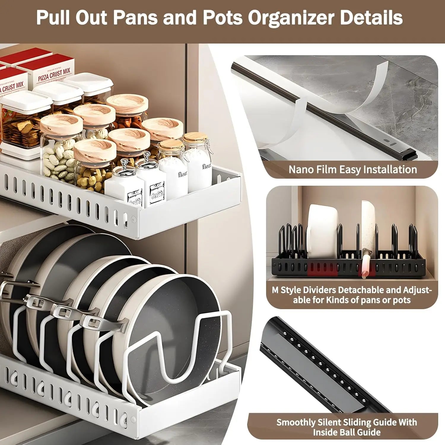 Under Cabinet Pull Out Cabinet Organizer