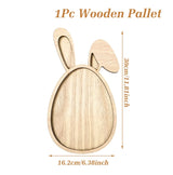 Easter Bunny Egg Wooden Tray Food Plate Fruit Serving Bread Display Wooden Spring Decor Kids Child Cake Decor Easter Supplies