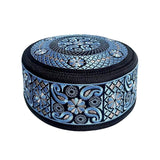 55-60 Muslim Yarmulke Fashion Muslim Hat Men Flat-top Embroidered Islam Prayer Hat Busines Party Birthday Wedding Turban Cap