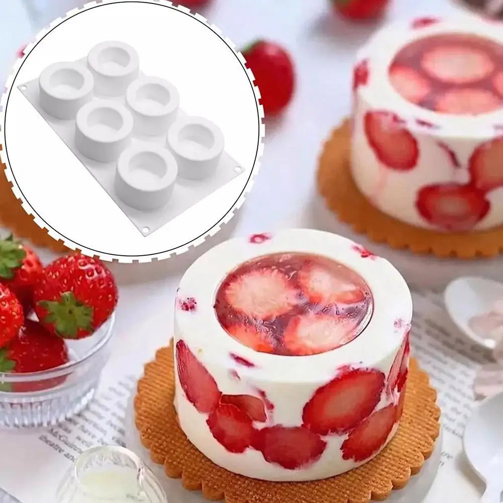 Silicone 6-Link Concave Cup Cake Mold  Dimpled Cupcake Mold DIY Cake Chocolate Maker Tool Kitchen Baking Tool Accessories
