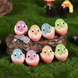 Easter Eggshell Chick Micro Landscape Decorations Glowing Easter Eggs Ornament Kids Novelty Toys Easter Decor DIY Gifts