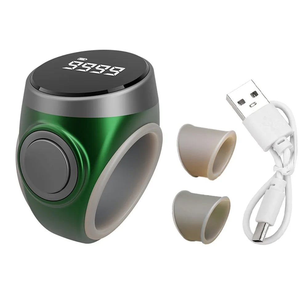 Waterproof Rechargeable Digital Counter 18/20/22mm Type-c Finger Counter Electronic Button Finger Ring Prayer Time