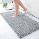 Homaxy New Chenille One Thick And Three Fine Floor Mat Indoor Non Slip Doormat Dirt Trap Absorbs Water Comfortable Bathroom Mats
