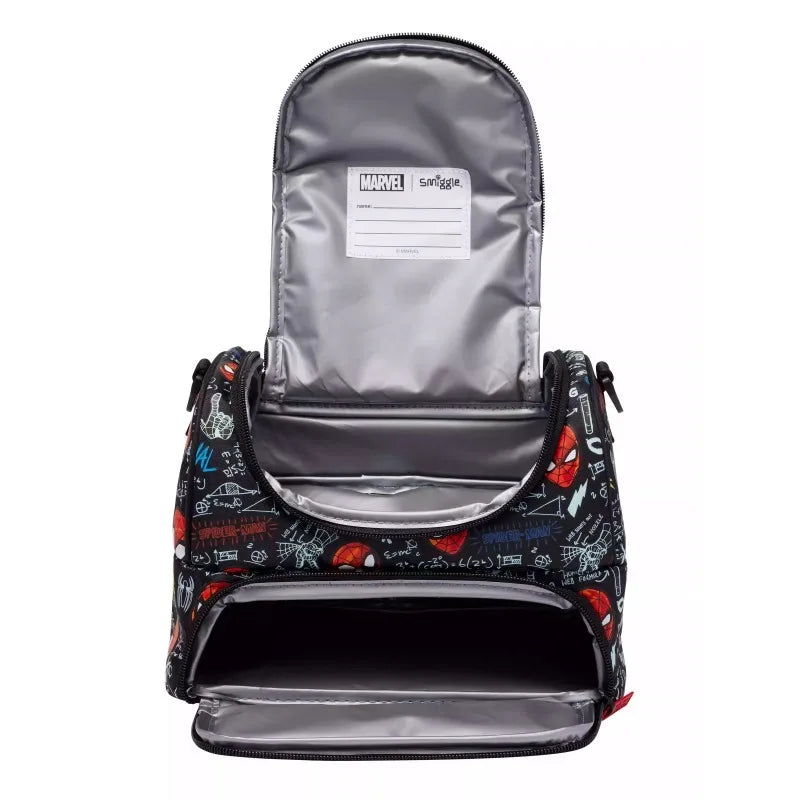 New Cute Marvel Spider Man Lunch Bag Insulated Double Layered Bento Handbag Waterproof Lunch Box