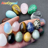 Natural Crystal Stone Egg Polished Agate Quartz Obsidian Minerale Jewelry Transfer Home Decoration Healing Craft DIY Gift Toy