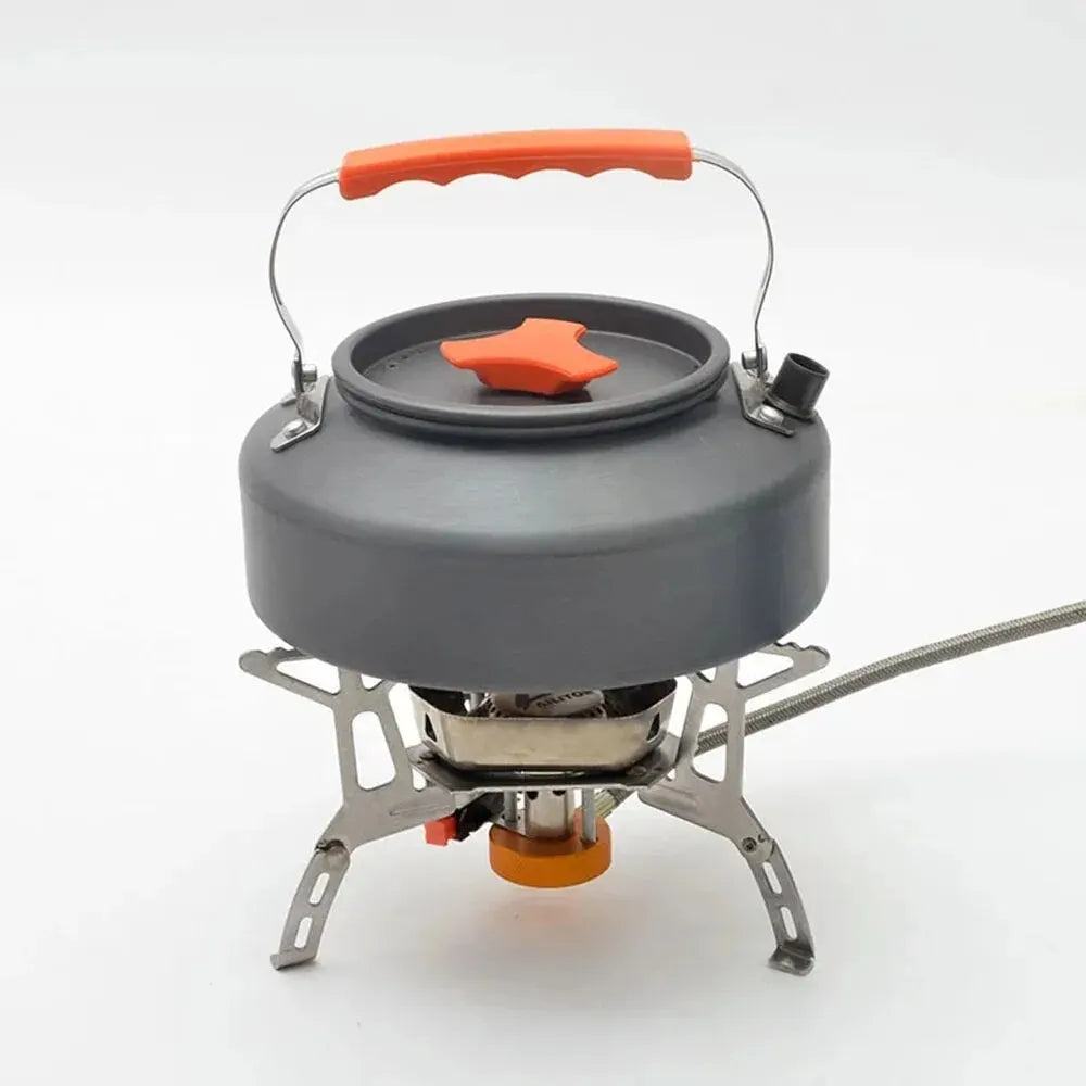 1.1L Camping Water Kettle Lightweight Aluminium Alloy Teapot for Outdoor Tourism Cookware Travel Hiking Picnic Tableware