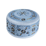 55-60 Muslim Yarmulke Fashion Muslim Hat Men Flat-top Embroidered Islam Prayer Hat Busines Party Birthday Wedding Turban Cap