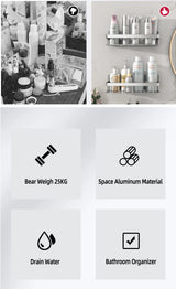 Wall Hanging Corner Rectangular Rack Bathroom Shelf Towel Rack Shelves Wall Shower  Shampoo Rack No Drill Shelf Tripod