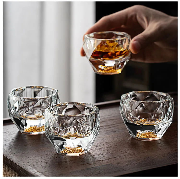 Diamond Faced Shot Glasses