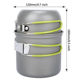 Camping Pots Cookware Set Portable Outdoor Cooking  Tableware for Hiking Trekking Picnic Fishing Mountaineering