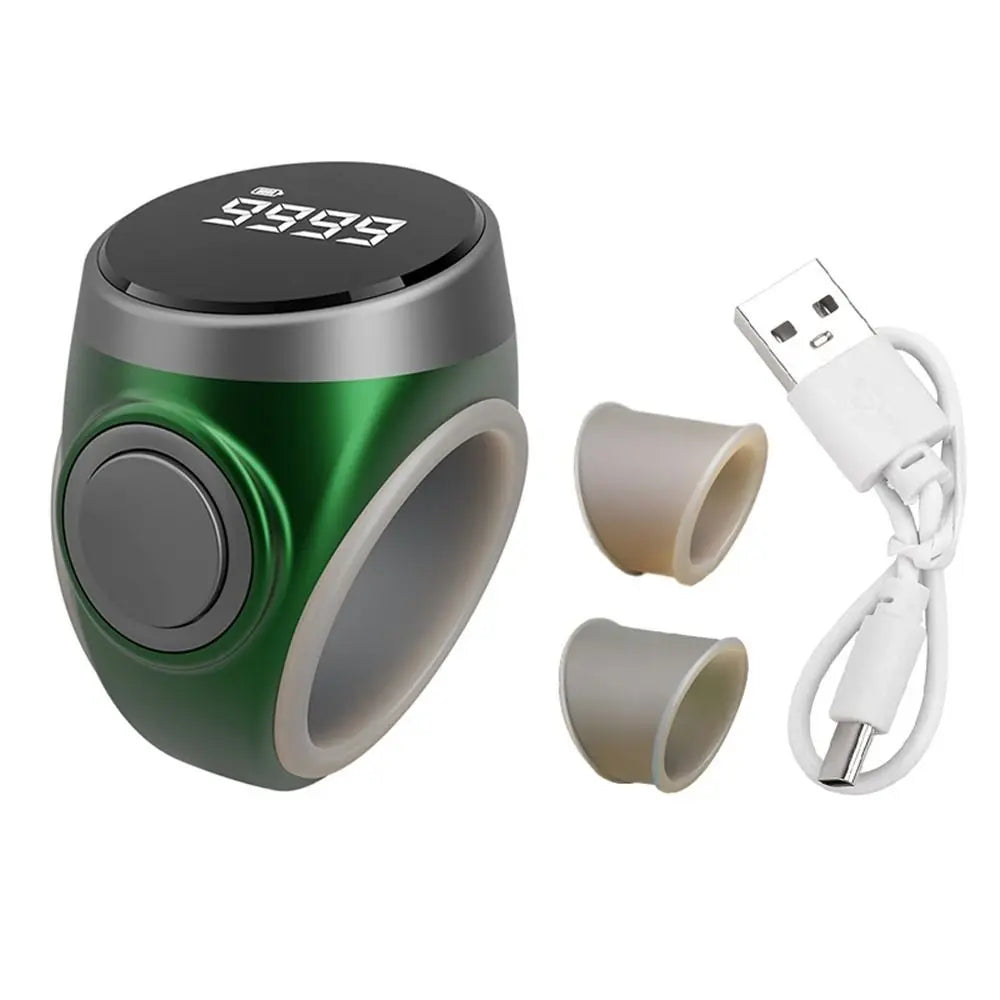 Waterproof Rechargeable Digital Counter 18/20/22mm Type-c Finger Counter Electronic Button Finger Ring Prayer Time
