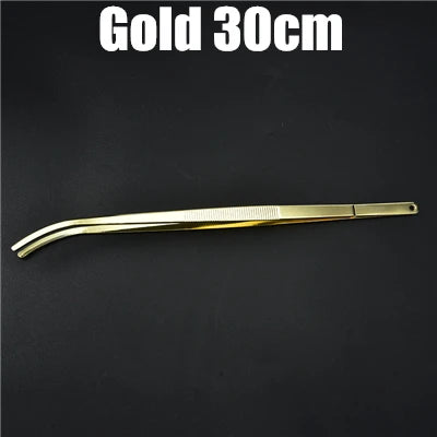 Stainless Steel Kitchen & Bar Tweezer Food Tongs Kitchen Cooking Medical Tweezer Copper/Gold/Black Plated Bar Tool