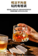 Classic WoodBase Rotatable Whiskey Glass