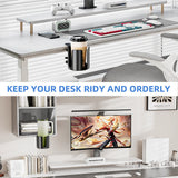 Desk Cup Holder, Sturdy ABS Material, Perfect for Drinkware, Securely Attaches to Wooden Surfaces, No Drill Installation