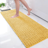 Homaxy New Chenille One Thick And Three Fine Floor Mat Indoor Non Slip Doormat Dirt Trap Absorbs Water Comfortable Bathroom Mats