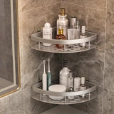 Bathroom Shelf Aluminum Alloy Shampoo Rack Makeup Storage Organizer Shower Shelf Bathroom Accessories No Drill Wall Corner Shelf