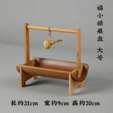 Vintage Bamboo Fruit Tray Chinese Style Tea Snack Basket Elegant Nut Dish Compact Dessert Storage Basket