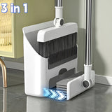 3in 1 Broom and Dustpan Set Floor Brush Long-handled Broom And Dustpan For Home Office School Dorm