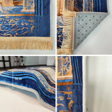 Prayer Rug Living Room Prayer Mat 70*110cm Muslim Islamic Prayer Rug, Carpet Mat, Kneeling Poly Mat with Vintage Pattern, Tassel