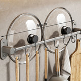 1 Piece Kitchen Facilities Storage Kitchen Pot Cover Knives And Other Kitchen Supplies Wall-Mounted Closet Rack With Hooks
