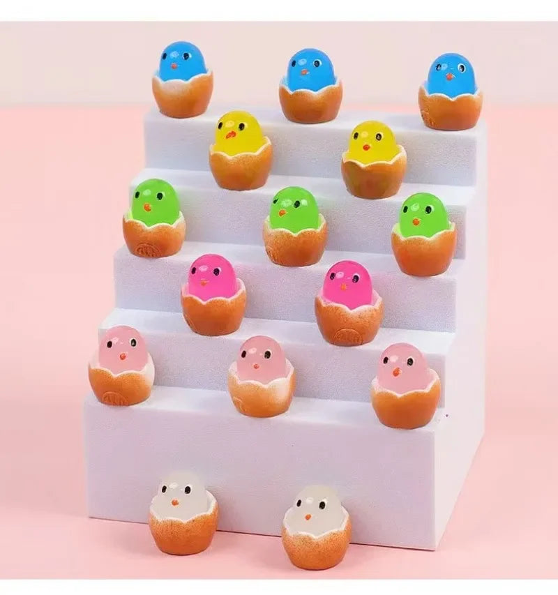 Easter Eggshell Chick Micro Landscape Decorations Glowing Easter Eggs Ornament Kids Novelty Toys Easter Decor DIY Gifts