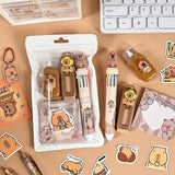 Cartoon Capybara Pattern Stationery Set Student Learning Stationery Set Cute Cartoon School Supplies Creative Gift