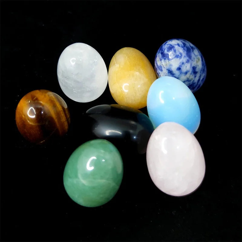 Natural Crystal Stone Egg Polished Agate Quartz Obsidian Minerale Jewelry Transfer Home Decoration Healing Craft DIY Gift Toy