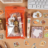 Cartoon Capybara Pattern Stationery Set Student Learning Stationery Set Cute Cartoon School Supplies Creative Gift