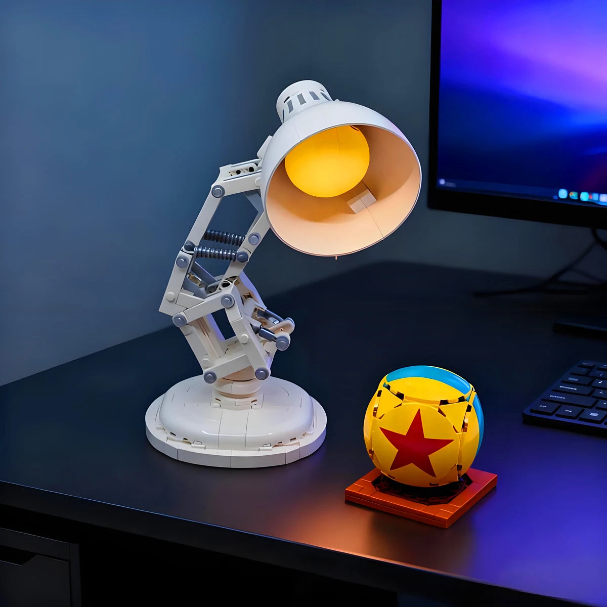 Easter Eggs Ball Table Lamp Hidden Classic Idea Bricks Model Building Blocks Toys Home Decor Set Gift