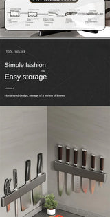 Kitchen Knife Organizer Wall Mounted Multifunctional Kitchen Knife Storage Rack Household Knife Storage Kitchen Storage Supplies