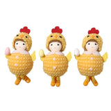 Cute Easter Chick Pendant Soft Animal Round-bellied Girl Pendant Funny Easter Eggs Hanging Ornaments Birthday Party