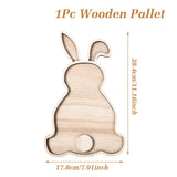 Easter Bunny Egg Wooden Tray Food Plate Fruit Serving Bread Display Wooden Spring Decor Kids Child Cake Decor Easter Supplies