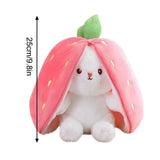 New Easter Bunny Reversible Carrot Strawberry Bunny Toy Pillow Bunny With Zipper Birthday Gift For Boys Girls Kids Doll Gift