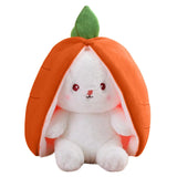 New Easter Bunny Reversible Carrot Strawberry Bunny Toy Pillow Bunny With Zipper Birthday Gift For Boys Girls Kids Doll Gift