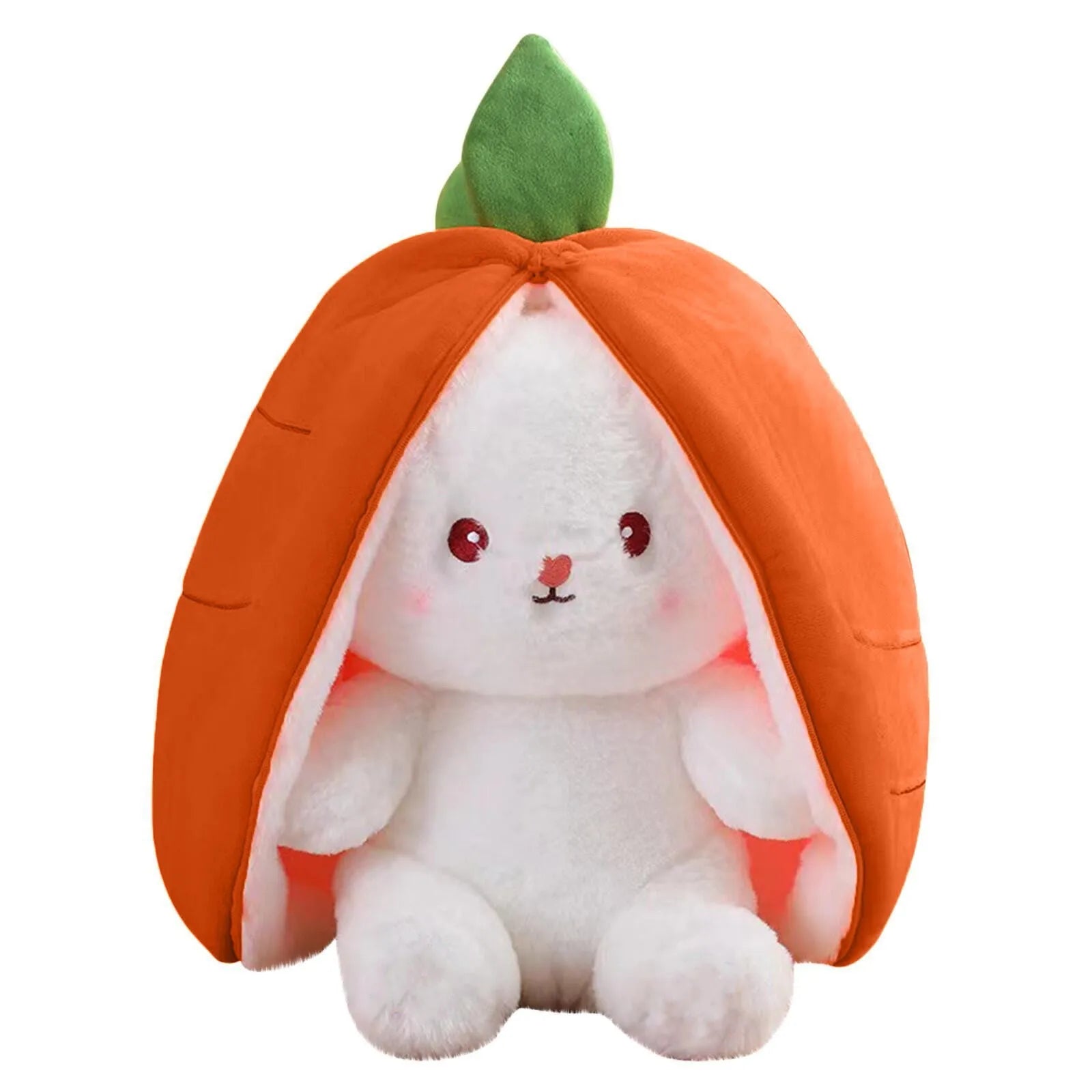 New Easter Bunny Reversible Carrot Strawberry Bunny Toy Pillow Bunny With Zipper Birthday Gift For Boys Girls Kids Doll Gift