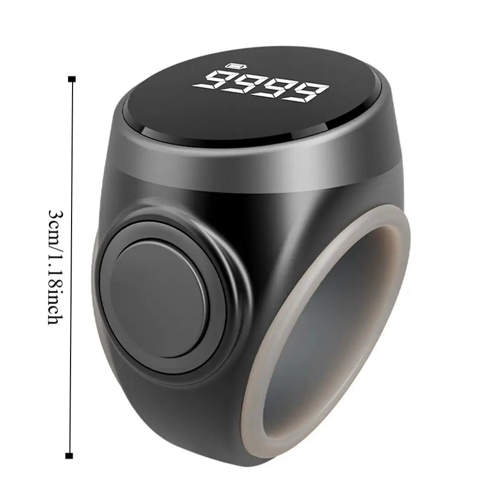 Waterproof Rechargeable Digital Counter 18/20/22mm Type-c Finger Counter Electronic Button Finger Ring Prayer Time