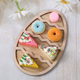 Easter Bunny Egg Wooden Tray Food Plate Fruit Serving Bread Display Wooden Spring Decor Kids Child Cake Decor Easter Supplies